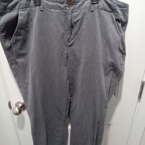 Old Navy Plus Size 18 Boyfriend Straight Leg Gray Flat Front Chino Pants